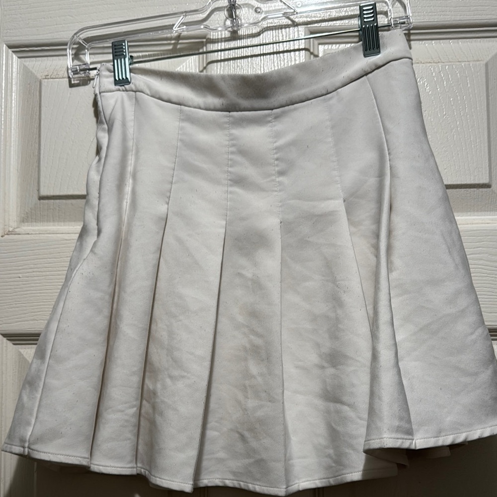 SHEIN Gray Mini Skater Skirt with Pleats for Casual Work